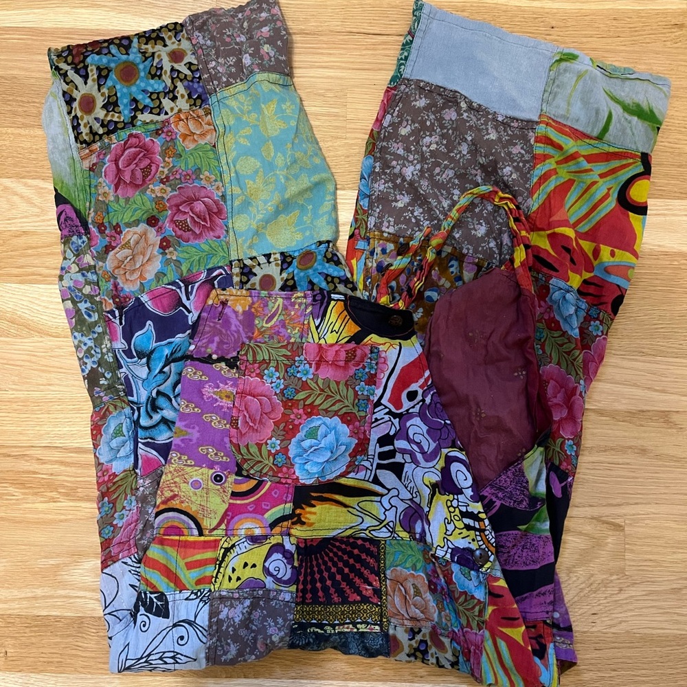 Patterned overalls